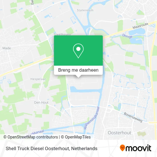 Shell Truck Diesel Oosterhout kaart
