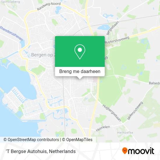 'T Bergse Autohuis kaart