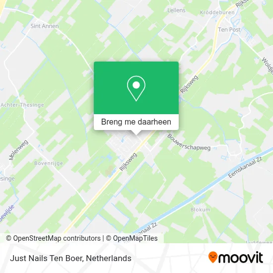 Just Nails Ten Boer kaart