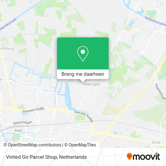 Vinted Go Parcel Shop kaart