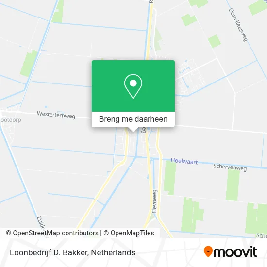 Loonbedrijf D. Bakker kaart