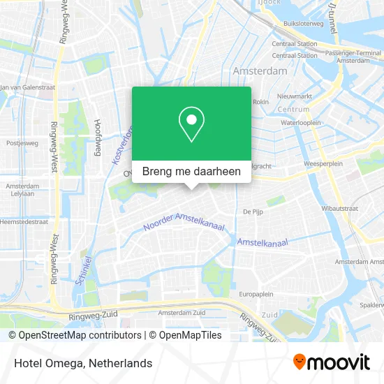 Hotel Omega kaart
