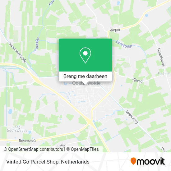 Vinted Go Parcel Shop kaart