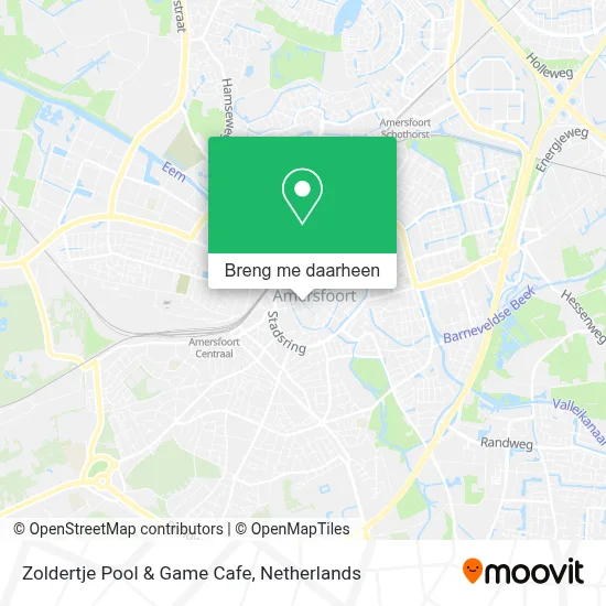 Zoldertje Pool & Game Cafe kaart