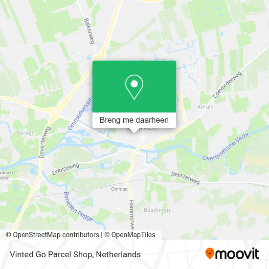 Vinted Go Parcel Shop kaart