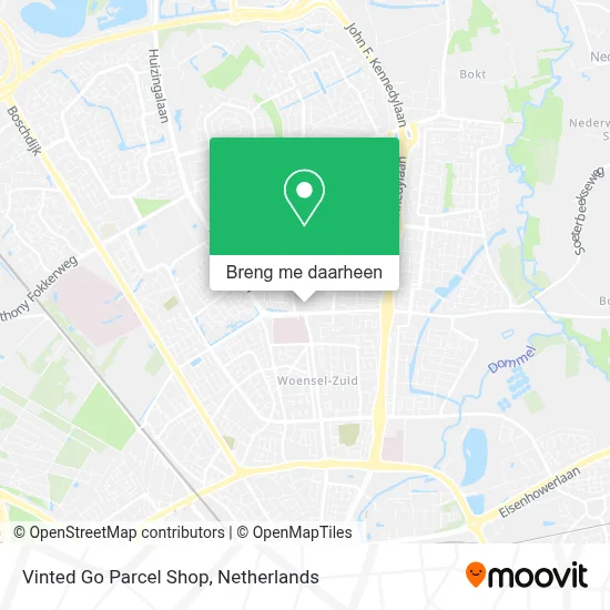 Vinted Go Parcel Shop kaart