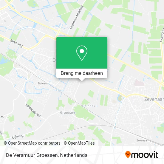 De Versmuur Groessen kaart
