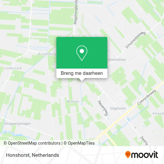 Honshorst kaart