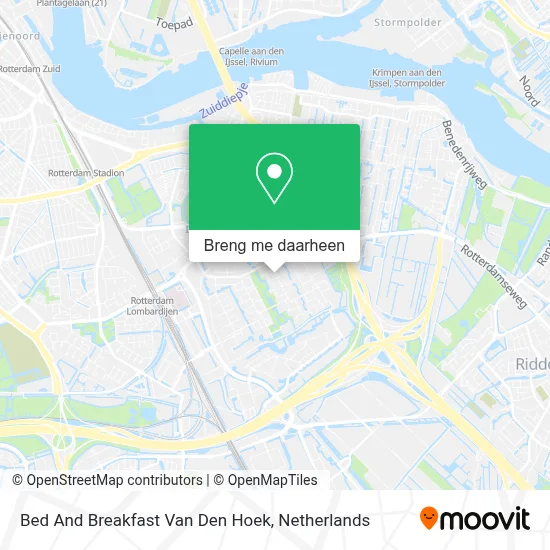 Bed And Breakfast Van Den Hoek kaart