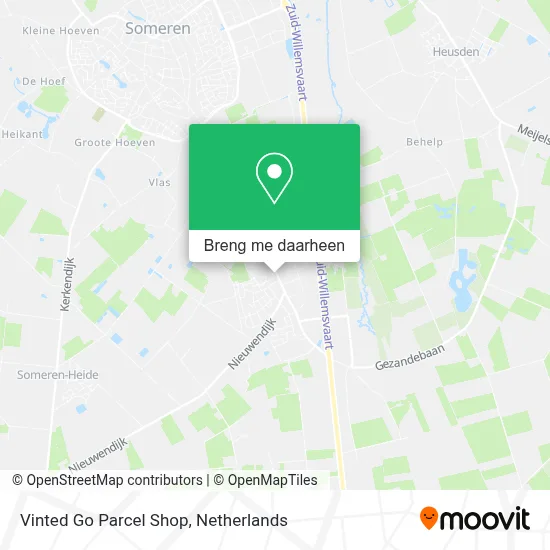 Vinted Go Parcel Shop kaart