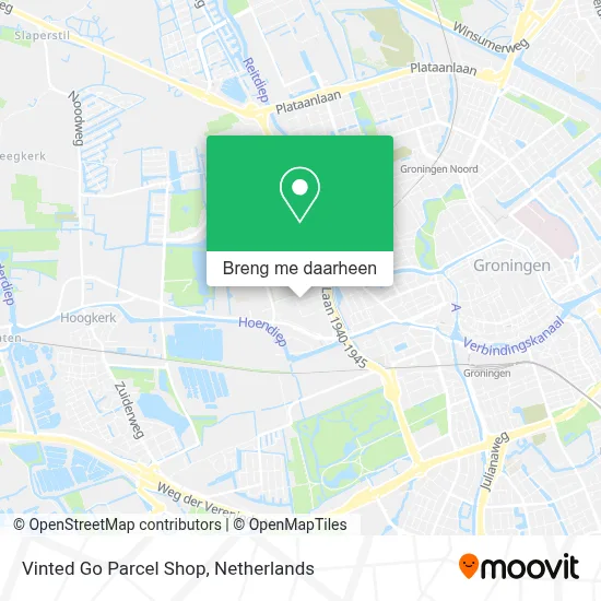 Vinted Go Parcel Shop kaart