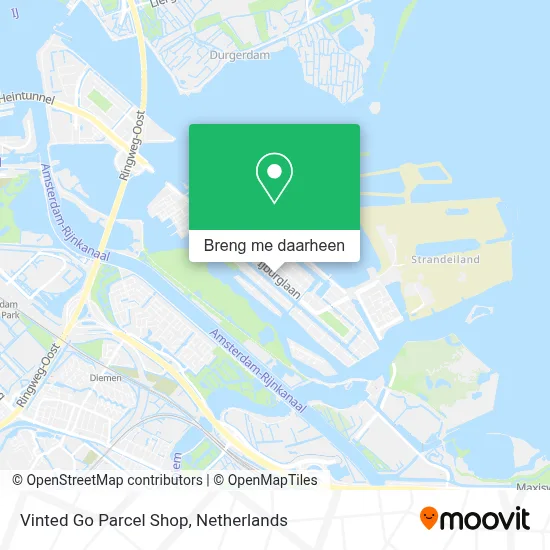 Vinted Go Parcel Shop kaart