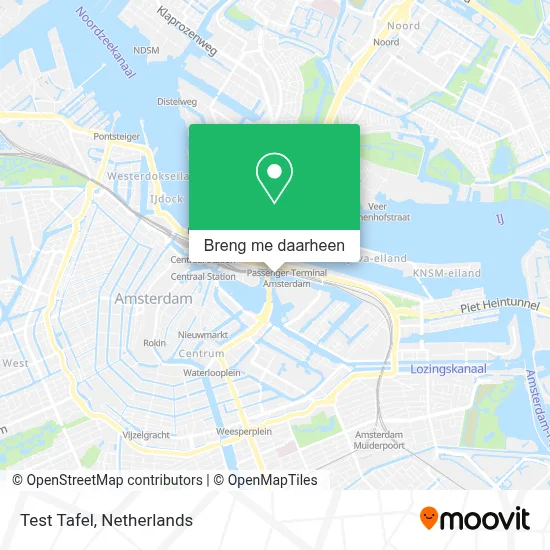 Test Tafel kaart
