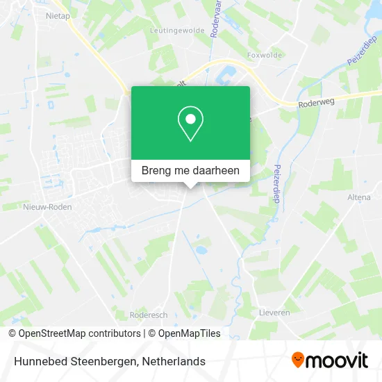 Hunnebed Steenbergen kaart
