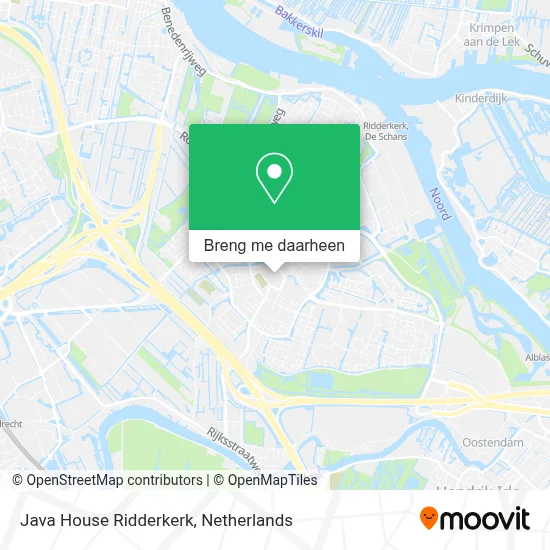 Java House Ridderkerk kaart