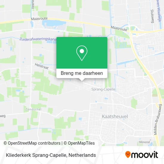 Kliederkerk Sprang-Capelle kaart