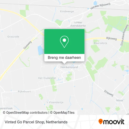 Vinted Go Parcel Shop kaart