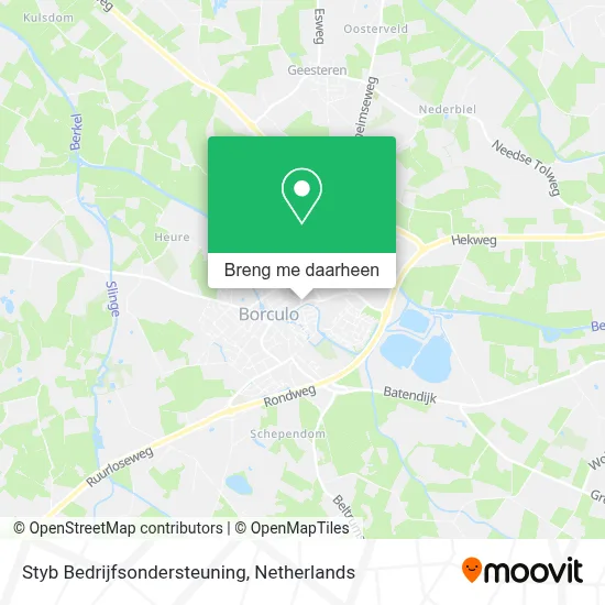 Styb Bedrijfsondersteuning kaart