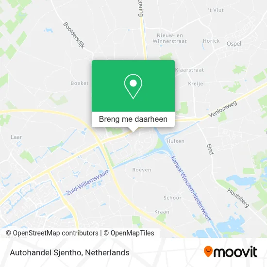 Autohandel Sjentho kaart