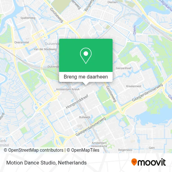 Motion Dance Studio kaart