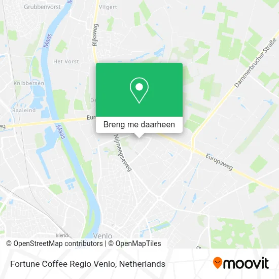 Fortune Coffee Regio Venlo kaart