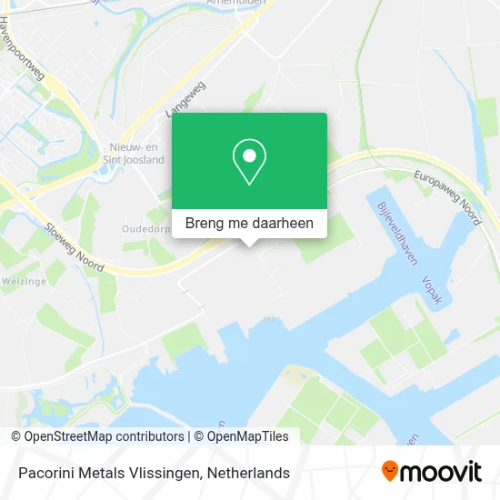 Pacorini Metals Vlissingen kaart
