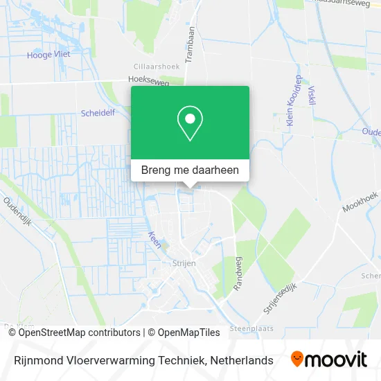 Rijnmond Vloerverwarming Techniek kaart