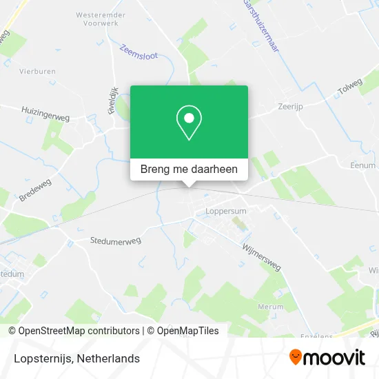 Lopsternijs kaart