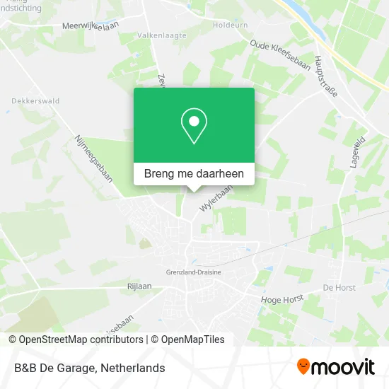 B&B De Garage kaart
