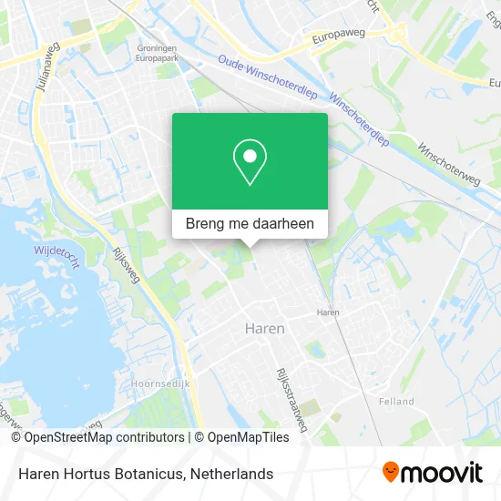 Haren Hortus Botanicus kaart
