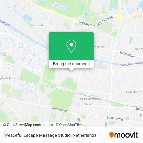 Peaceful Escape Massage Studio kaart