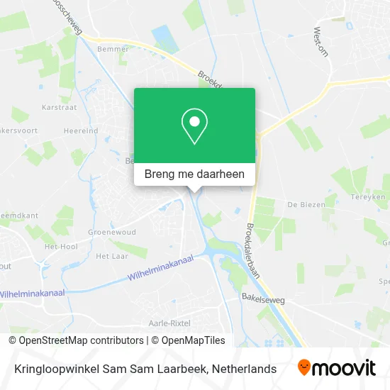 Kringloopwinkel Sam Sam Laarbeek kaart