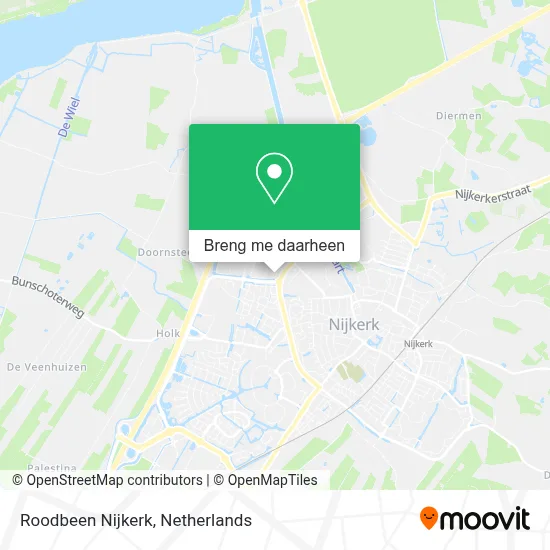 Roodbeen Nijkerk kaart