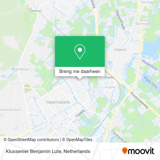 Klussenier Benjamin Lute kaart