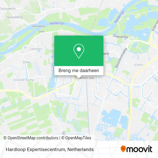 Hardloop Expertisecentrum kaart