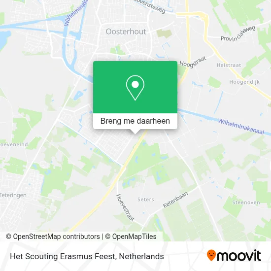 Het Scouting Erasmus Feest kaart