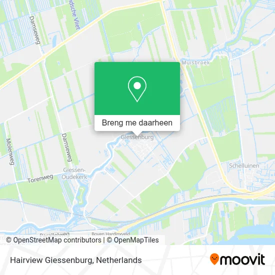 Hairview Giessenburg kaart