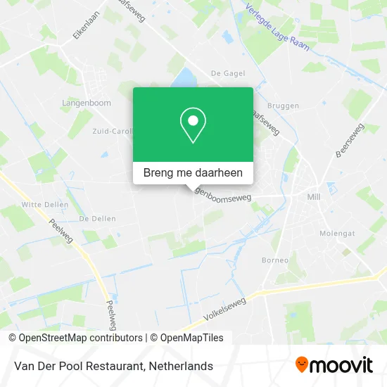 Van Der Pool Restaurant kaart