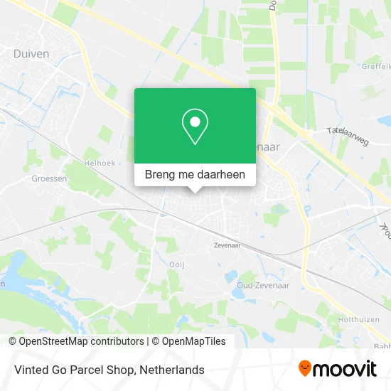 Vinted Go Parcel Shop kaart