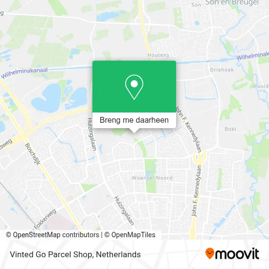 Vinted Go Parcel Shop kaart