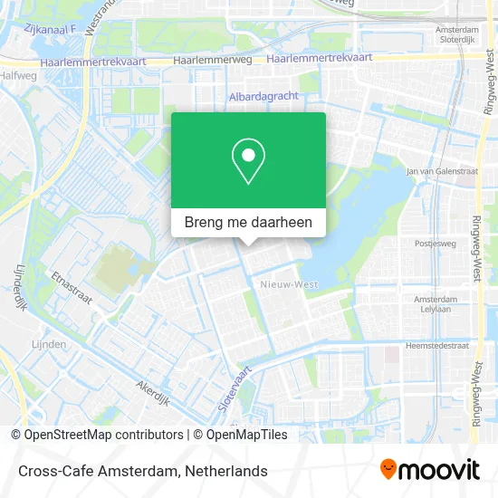 Cross-Cafe Amsterdam kaart