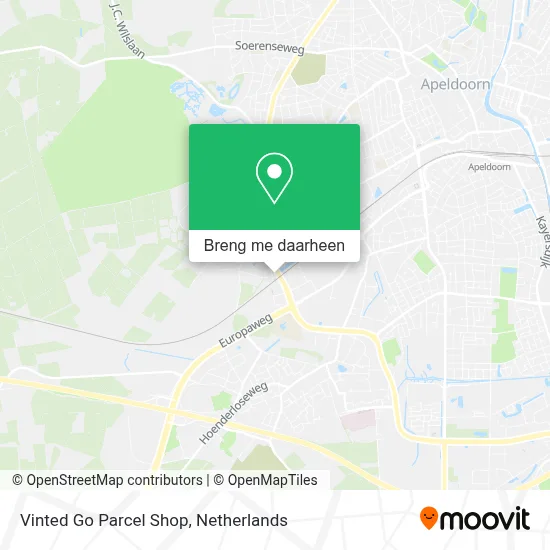 Vinted Go Parcel Shop kaart