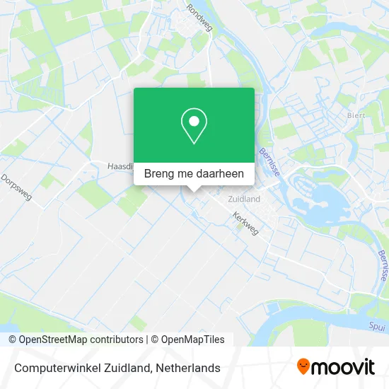 Computerwinkel Zuidland kaart
