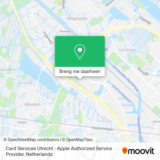 Card Services Utrecht - Apple Authorized Service Provider kaart