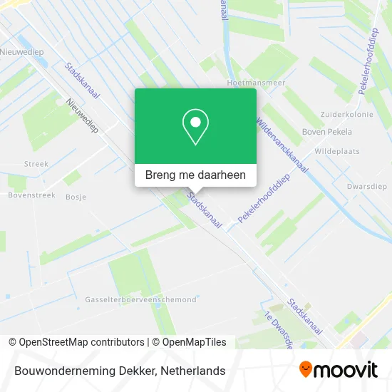 Bouwonderneming Dekker kaart