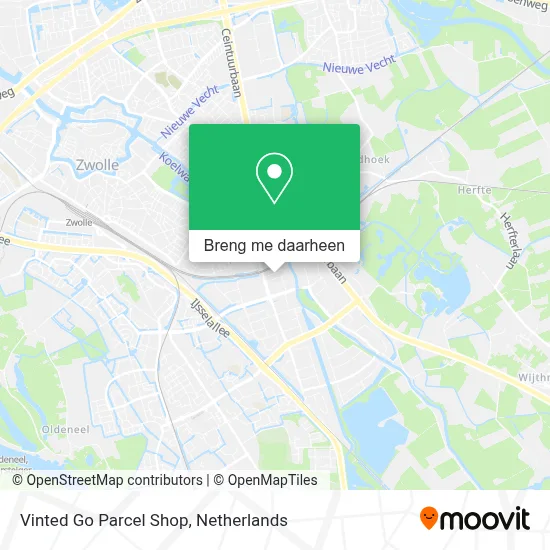 Vinted Go Parcel Shop kaart