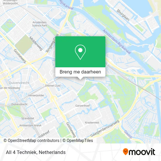 All 4 Techniek kaart