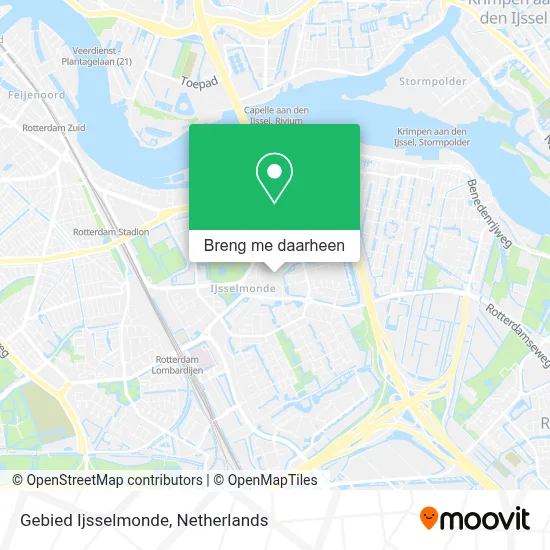 Gebied Ijsselmonde kaart