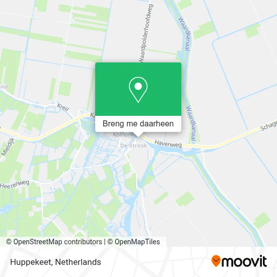 Huppekeet kaart