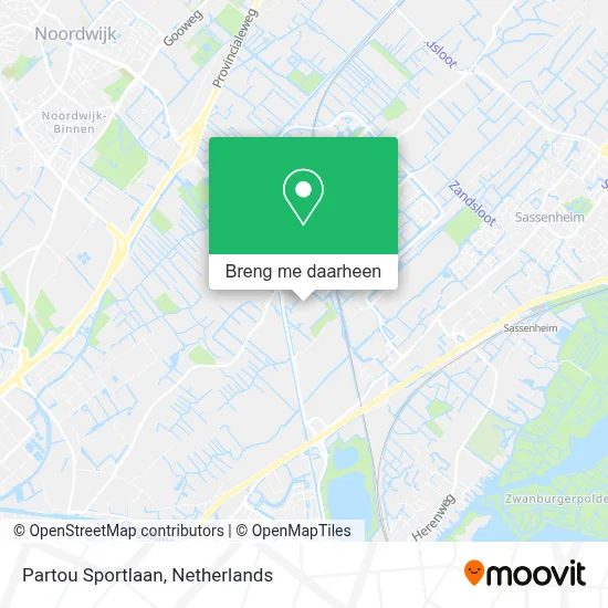Partou Sportlaan kaart
